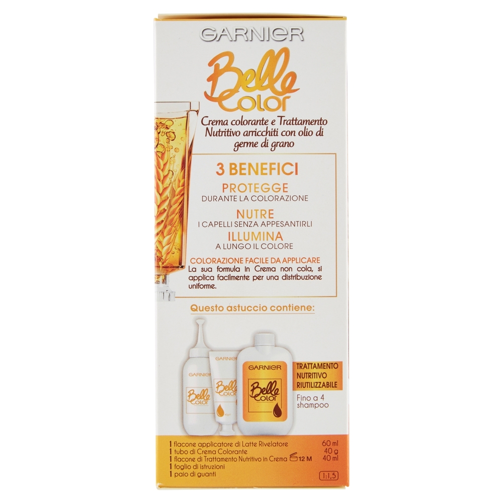 Garnier Belle Color Colore Luminoso, Tinta per Capelli Bianchi 1 Biondo Chiaro Naturale